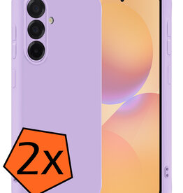 Nomfy Nomfy Samsung Galaxy A36 Hoesje Siliconen - Lila - 2 PACK