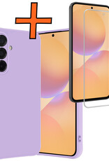 Nomfy Nomfy Samsung Galaxy A36 Hoesje Siliconen Met Screenprotector - Lila