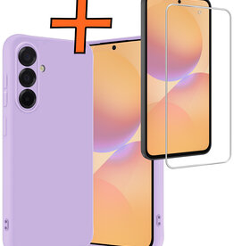 Nomfy Nomfy Samsung Galaxy A36 Hoesje Siliconen Met Screenprotector - Lila