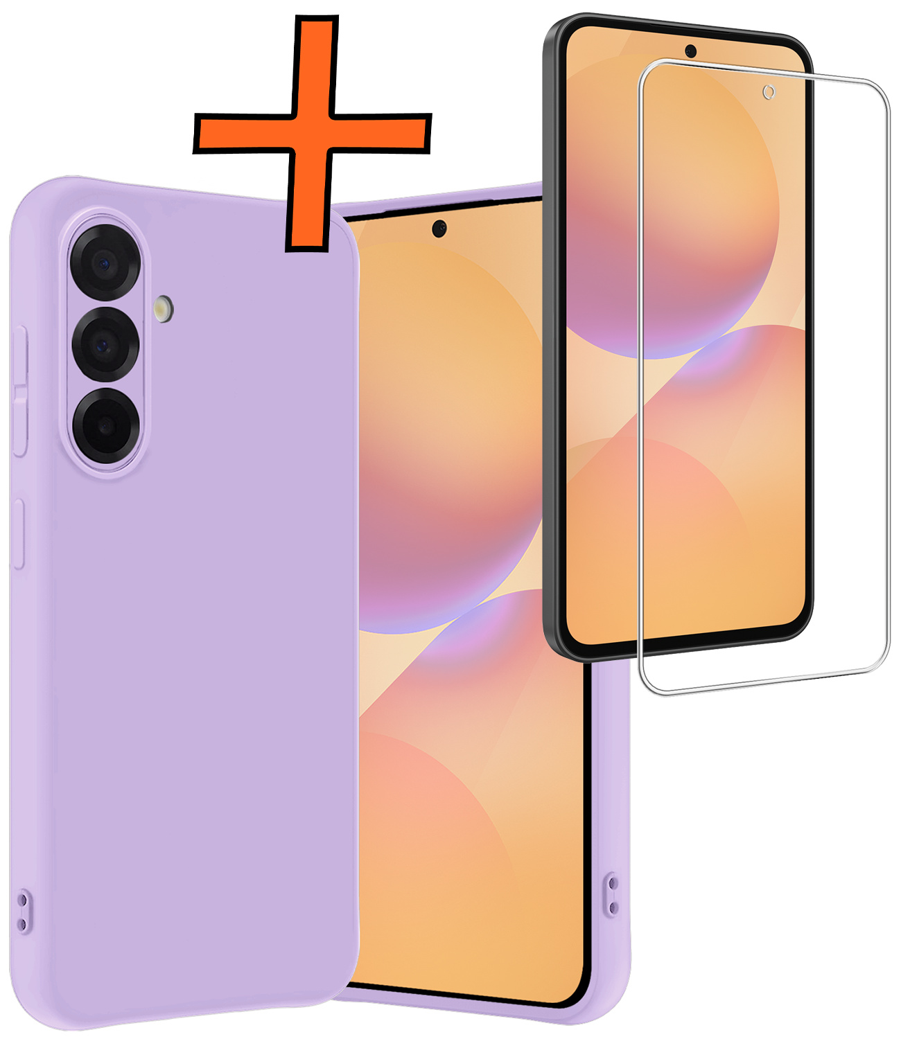 Nomfy Nomfy Samsung Galaxy A36 Hoesje Siliconen Met Screenprotector - Lila