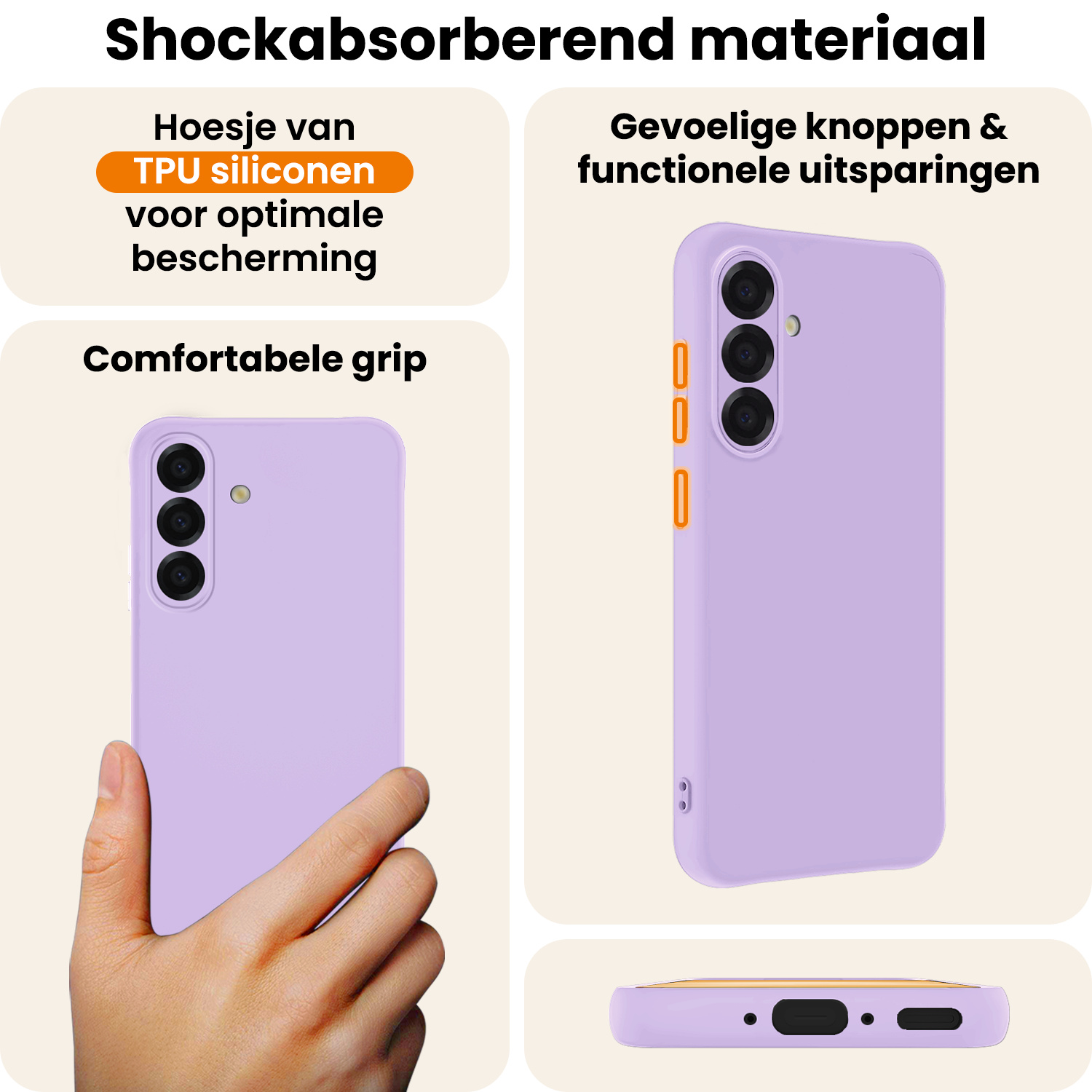 Nomfy Nomfy Samsung Galaxy A56 Hoesje Siliconen - Lila