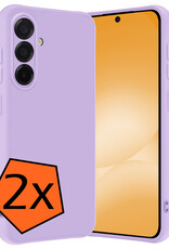 Nomfy Nomfy Samsung Galaxy A56 Hoesje Siliconen - Lila - 2 PACK