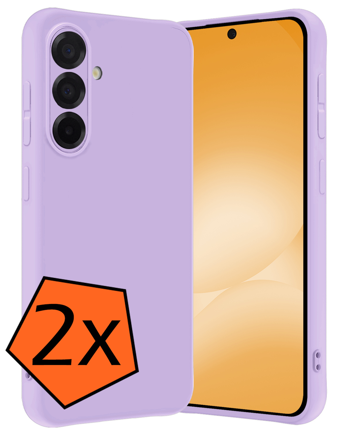 Nomfy Nomfy Samsung Galaxy A56 Hoesje Siliconen - Lila - 2 PACK