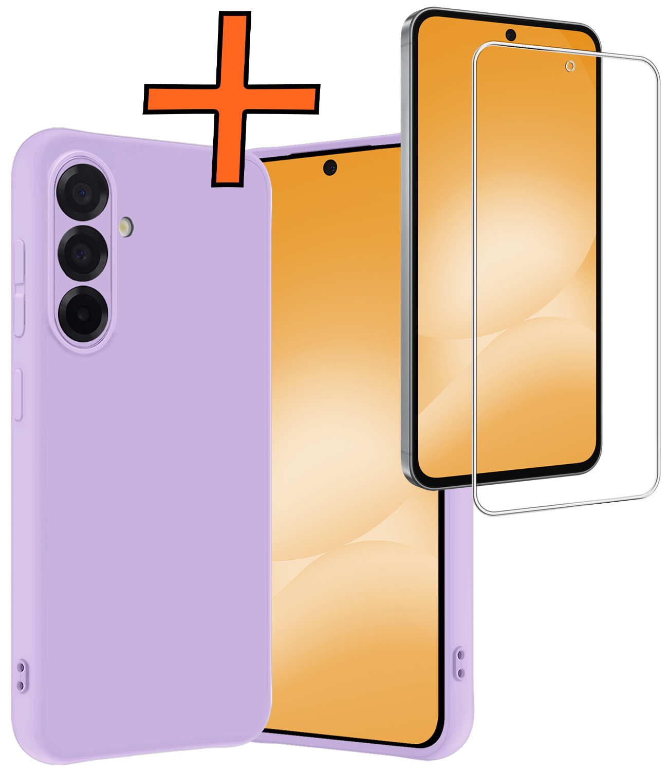 Nomfy Nomfy Samsung Galaxy A56 Hoesje Siliconen Met Screenprotector - Lila