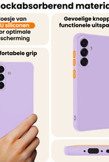 Nomfy Nomfy Samsung Galaxy A56 Hoesje Siliconen Met Screenprotector - Lila