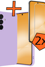 Nomfy Nomfy Samsung Galaxy A56 Hoesje Siliconen Met 2x Screenprotector - Lila