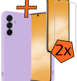 Nomfy Nomfy Samsung Galaxy A56 Hoesje Siliconen Met 2x Screenprotector - Lila