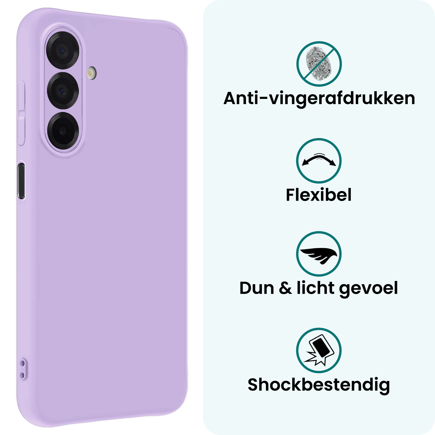 Forterra Forterra Samsung Galaxy A26 Hoesje Siliconen - Lila - 2 PACK