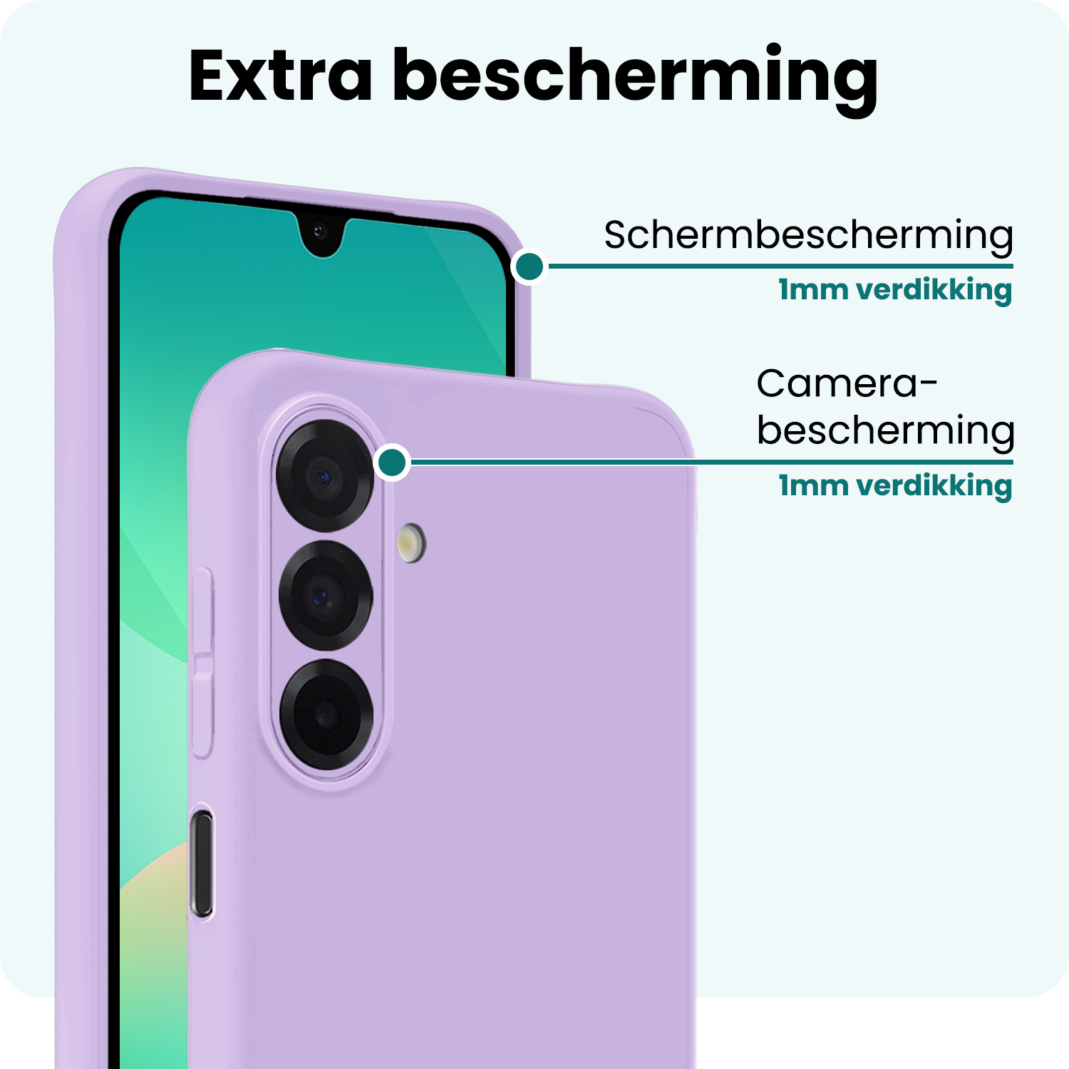 Forterra Forterra Samsung Galaxy A26 Hoesje Siliconen - Lila - 2 PACK