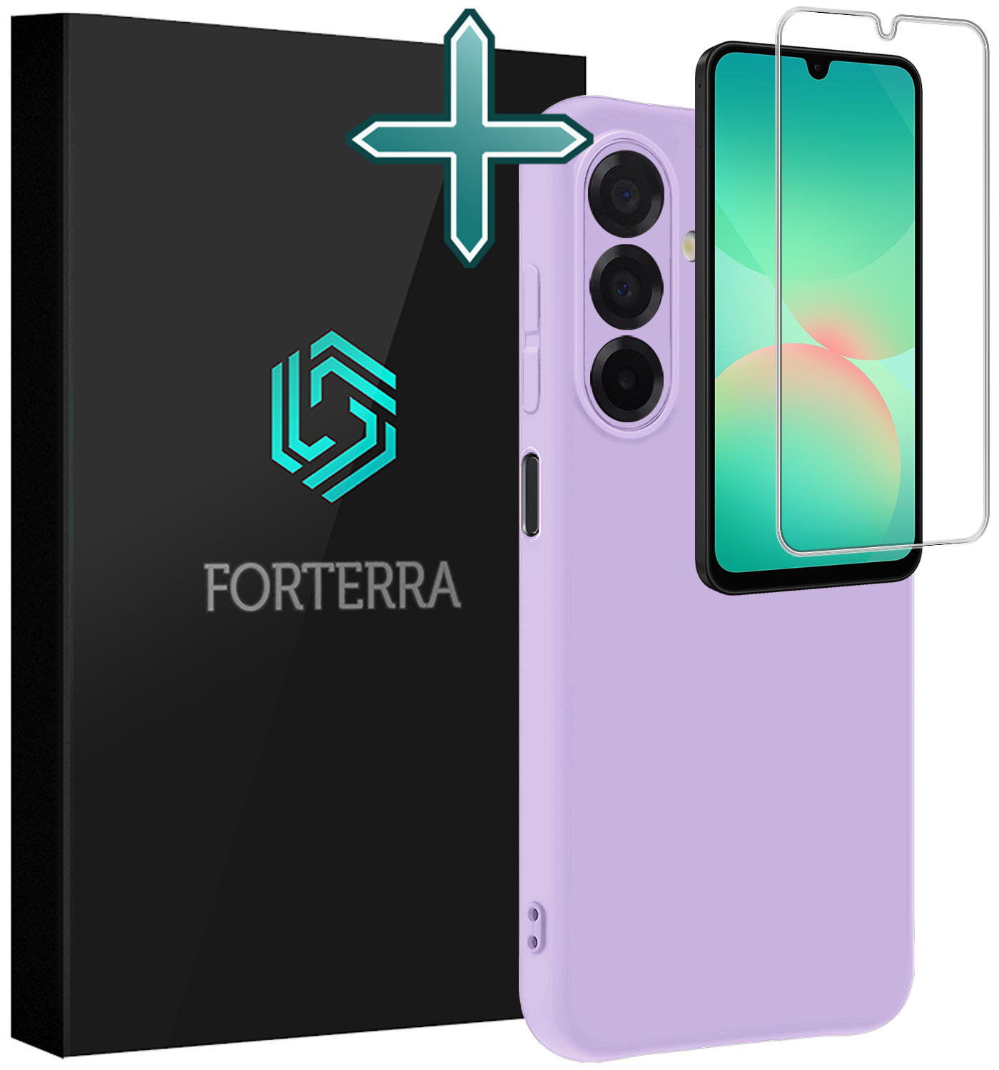 Forterra Forterra Samsung Galaxy A26 Hoesje Siliconen Met Screenprotector - Lila