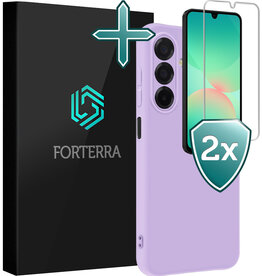 Forterra Forterra Samsung Galaxy A26 Hoesje Siliconen Met 2x Screenprotector - Lila