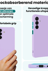 Forterra Forterra Samsung Galaxy A26 Hoesje Siliconen Met 2x Screenprotector - Lila