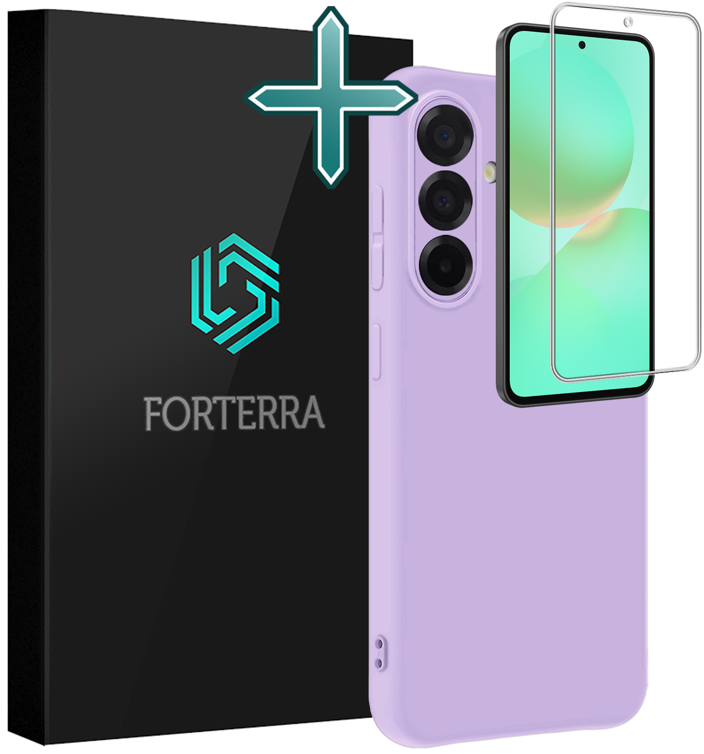 Forterra Forterra Samsung Galaxy A36 Hoesje Siliconen Met Screenprotector - Lila