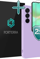 Forterra Forterra Samsung Galaxy A36 Hoesje Siliconen Met 2x Screenprotector - Lila