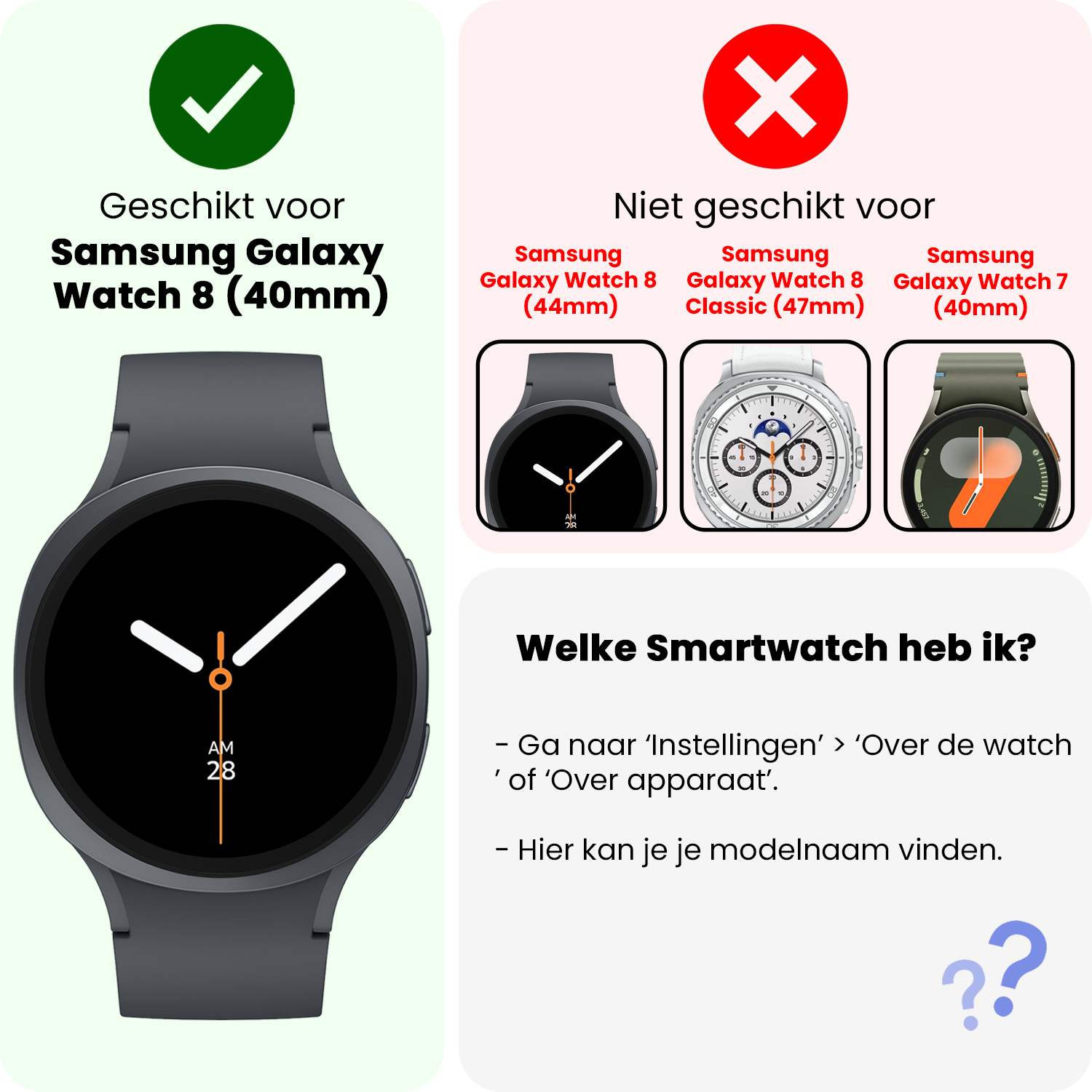 BASEY. BASEY. Samsung Galaxy Watch 8 (40 mm) Screenprotector - 2 PACK