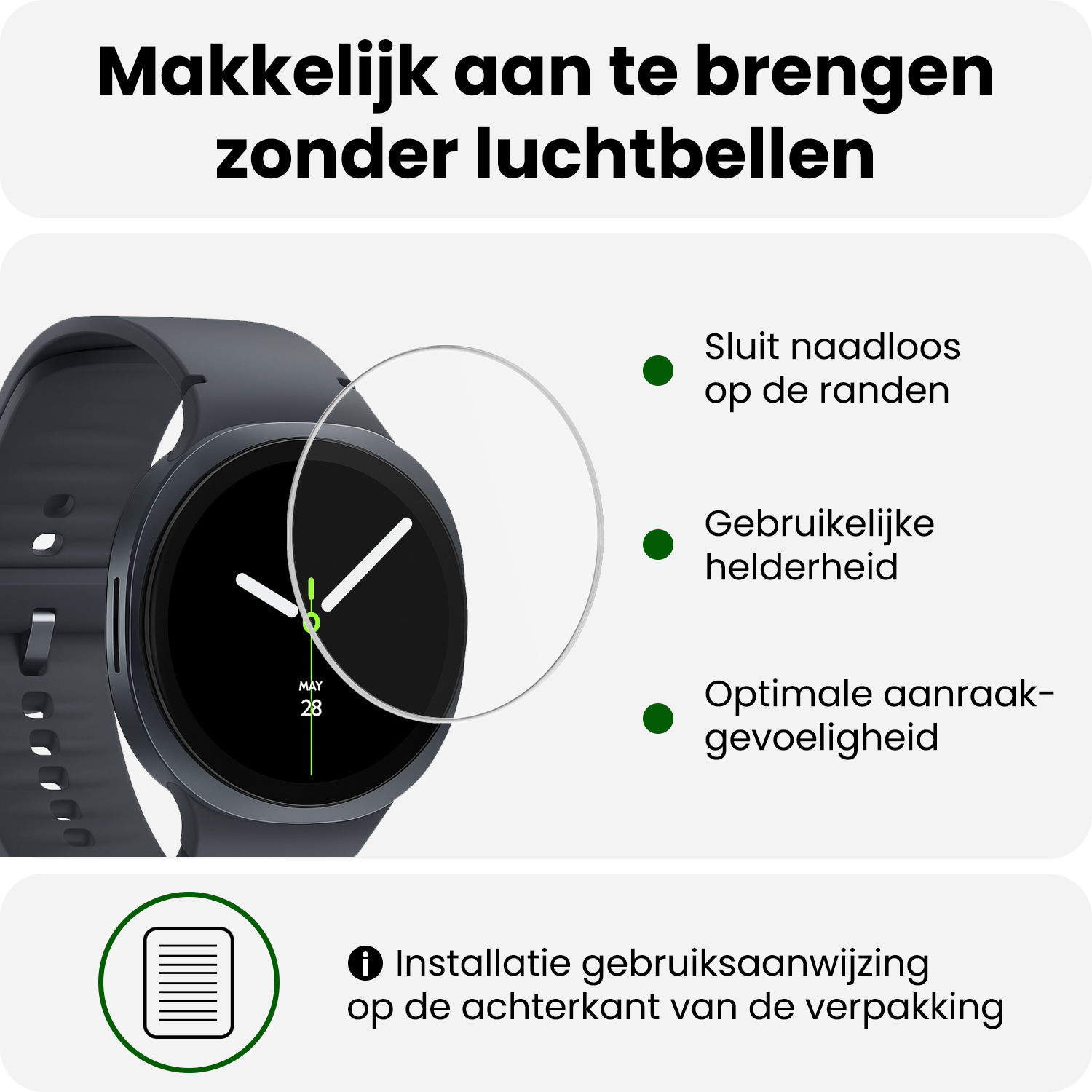 BASEY. BASEY. Samsung Galaxy Watch 8 (40 mm) Screenprotector - 3 PACK