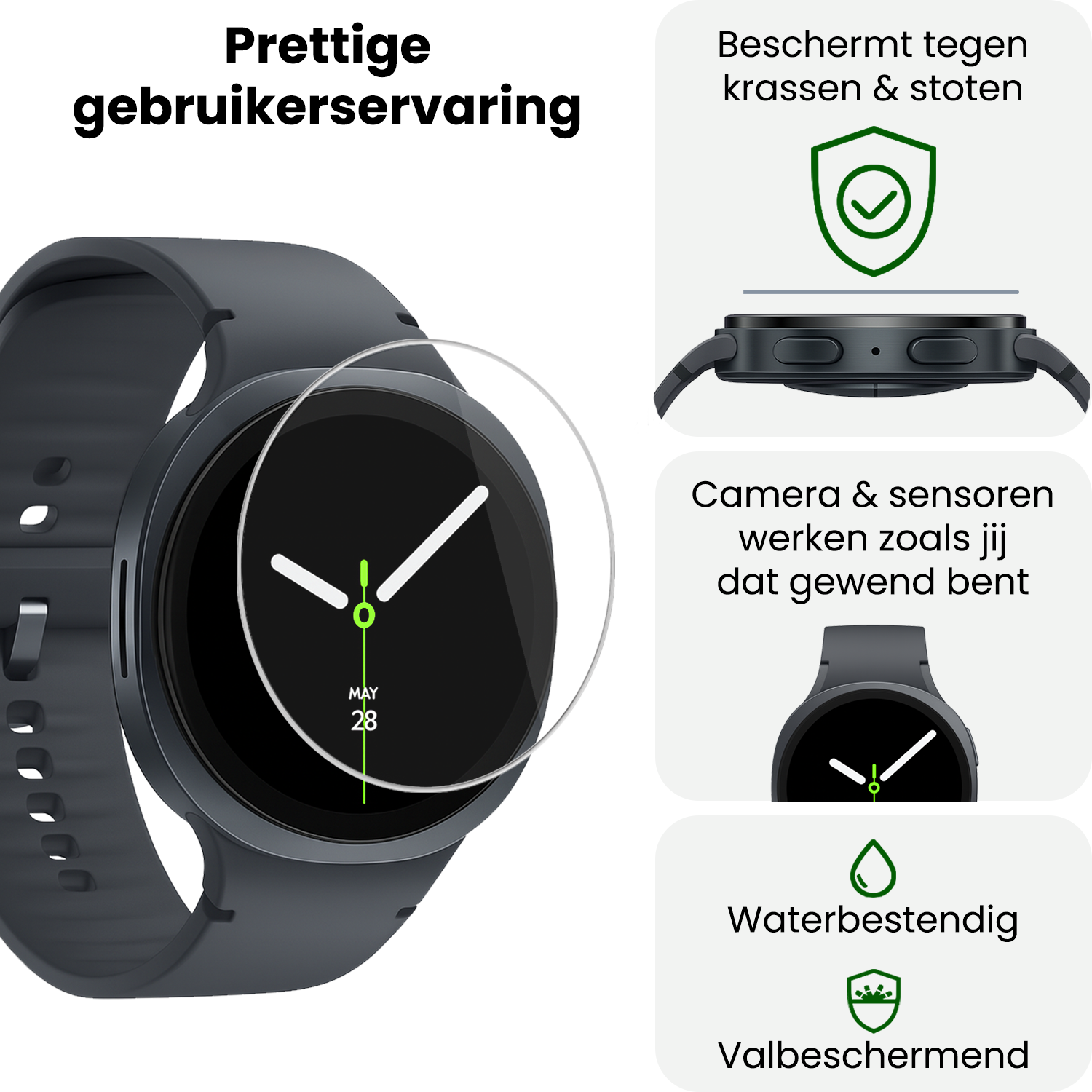 BASEY. BASEY. Samsung Galaxy Watch 8 (40 mm) Screenprotector - 3 PACK