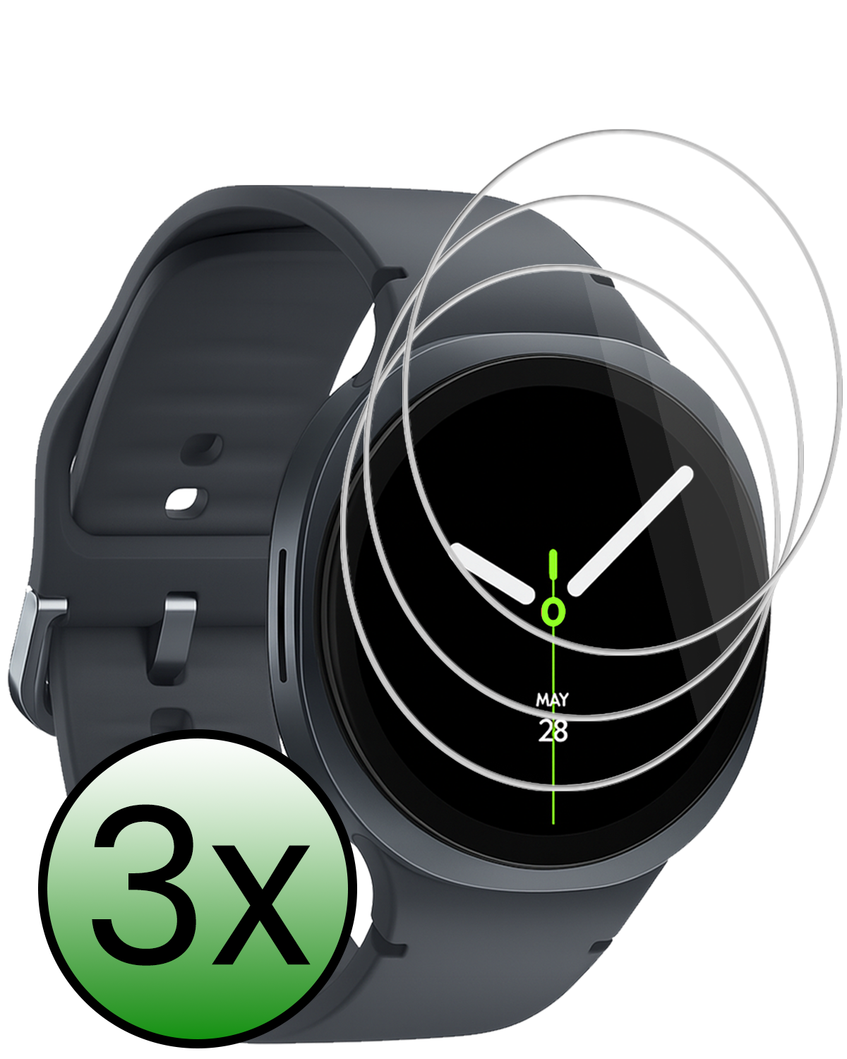 BASEY. BASEY. Samsung Galaxy Watch 8 (44 mm) Screenprotector - 3 PACK