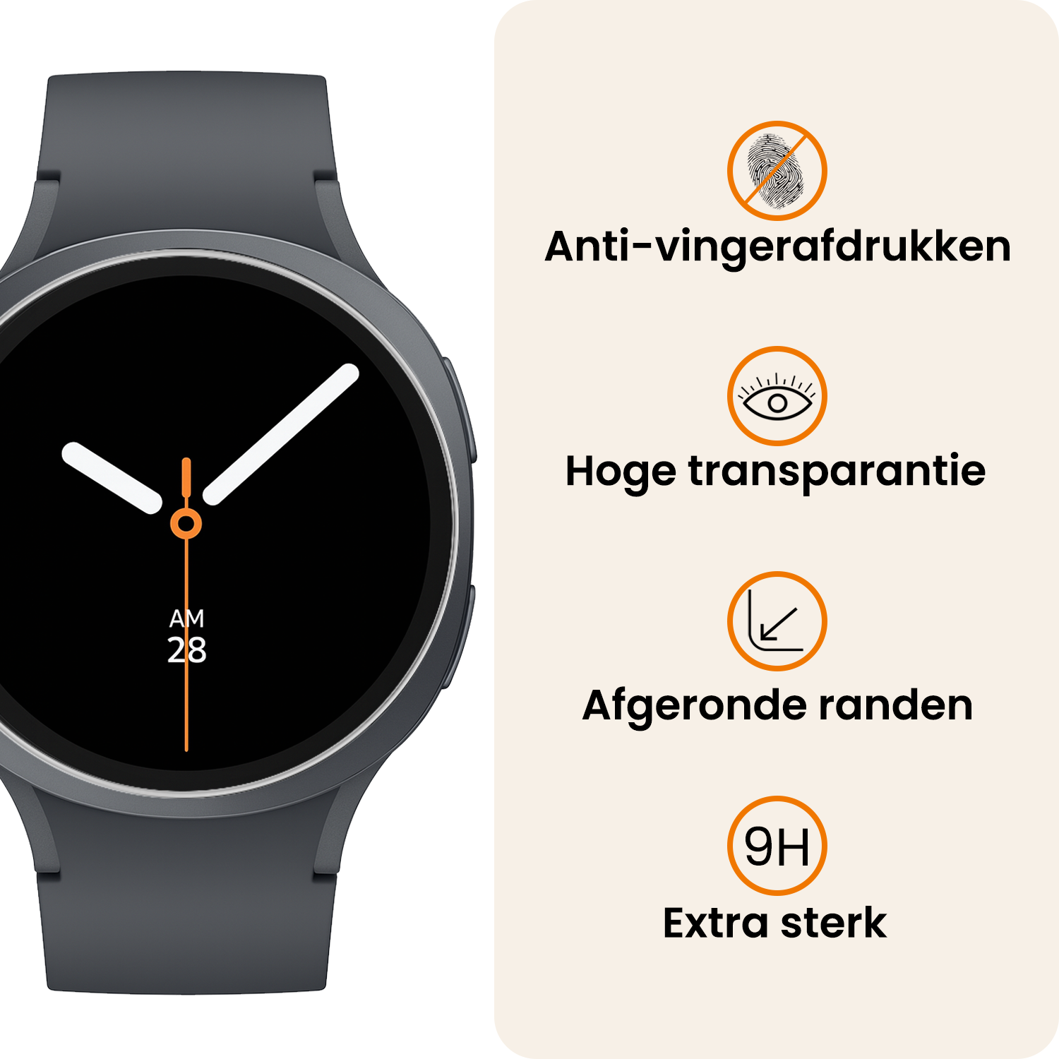 Nomfy Nomfy Samsung Galaxy Watch 8 (44 mm) Screenprotector - 2 PACK