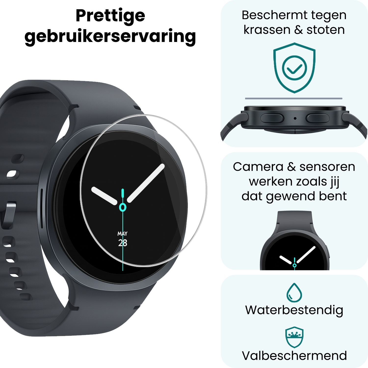 Forterra Forterra Samsung Galaxy Watch 8 (40 mm) Screenprotector - 2 PACK