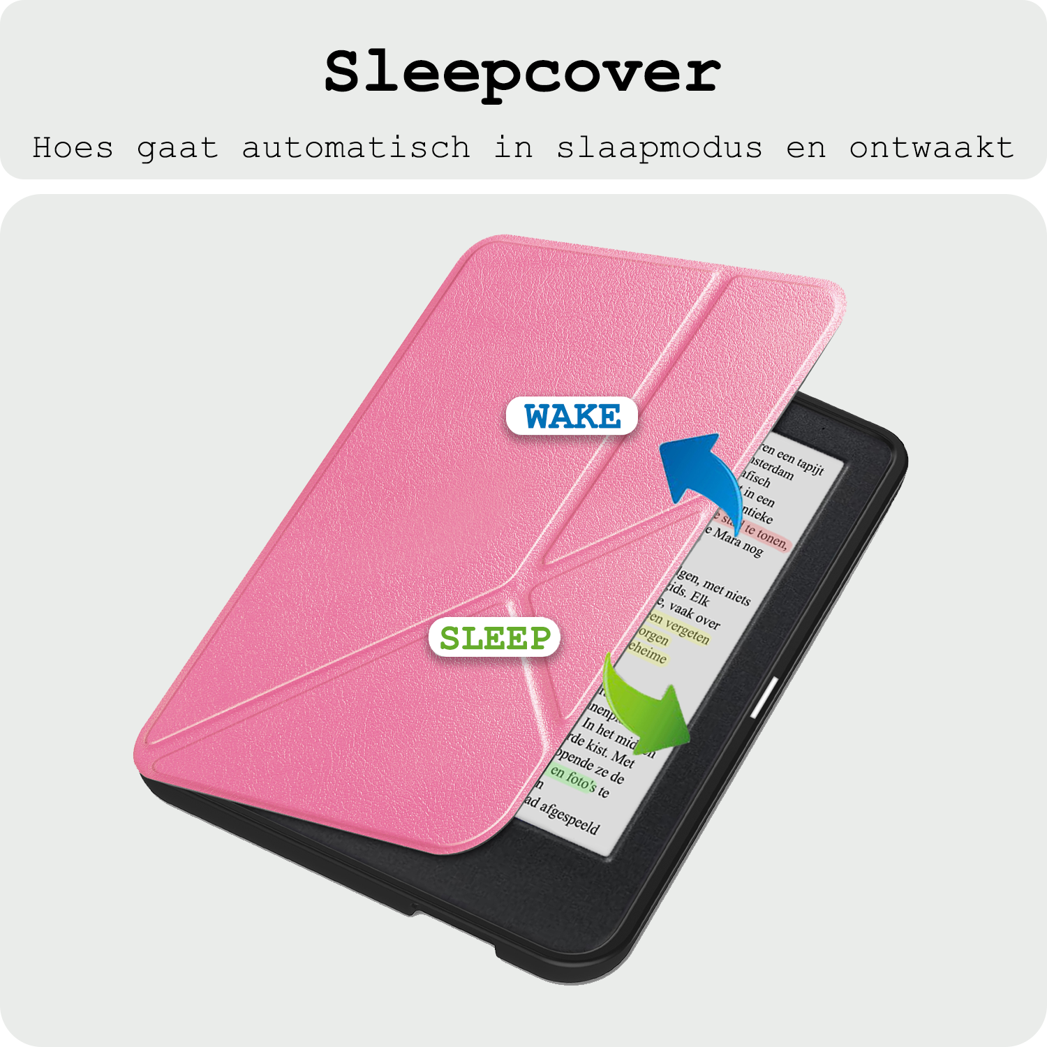 BASEY. BASEY. Kobo Clara Colour Hoesje Trifold - Roze