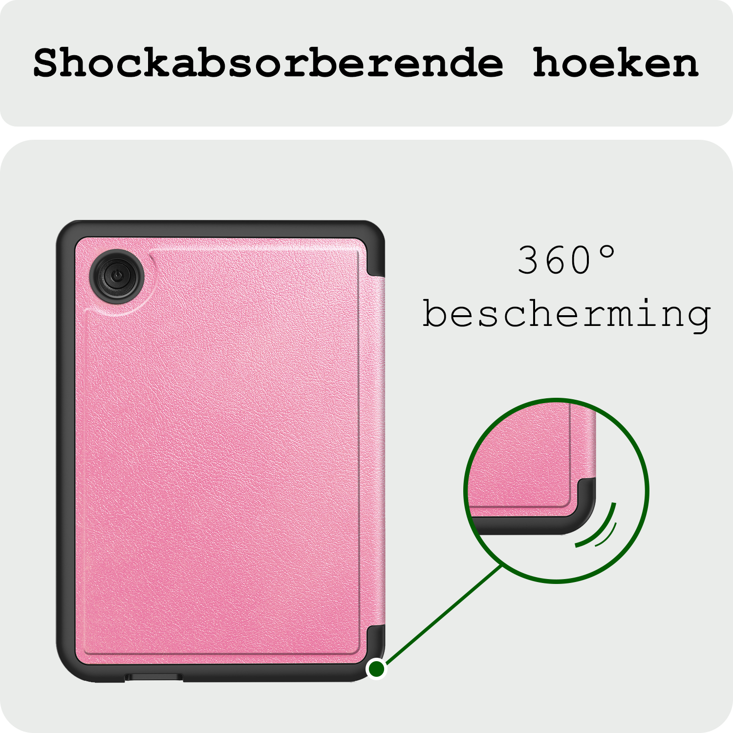 BASEY. BASEY. Kobo Clara Colour Hoesje Trifold - Roze