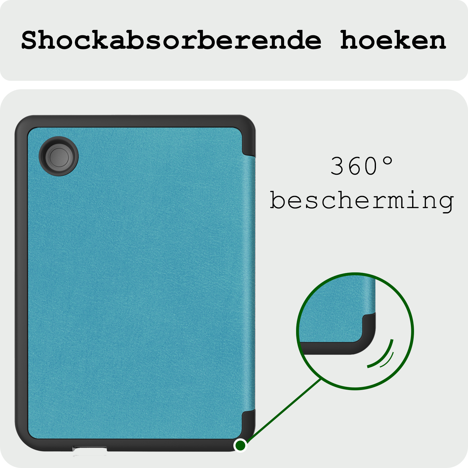 BASEY. BASEY. Kobo Clara Colour Hoesje Met Screenprotector - Turquoise
