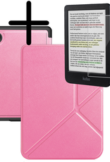 BASEY. BASEY. Kobo Clara Colour Hoesje Trifold Met Screenprotector - Roze