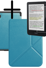 BASEY. BASEY. Kobo Clara Colour Hoesje Trifold Met Screenprotector - Turquoise