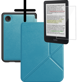 BASEY. BASEY. Kobo Clara Colour Hoesje Trifold Met Screenprotector - Turquoise