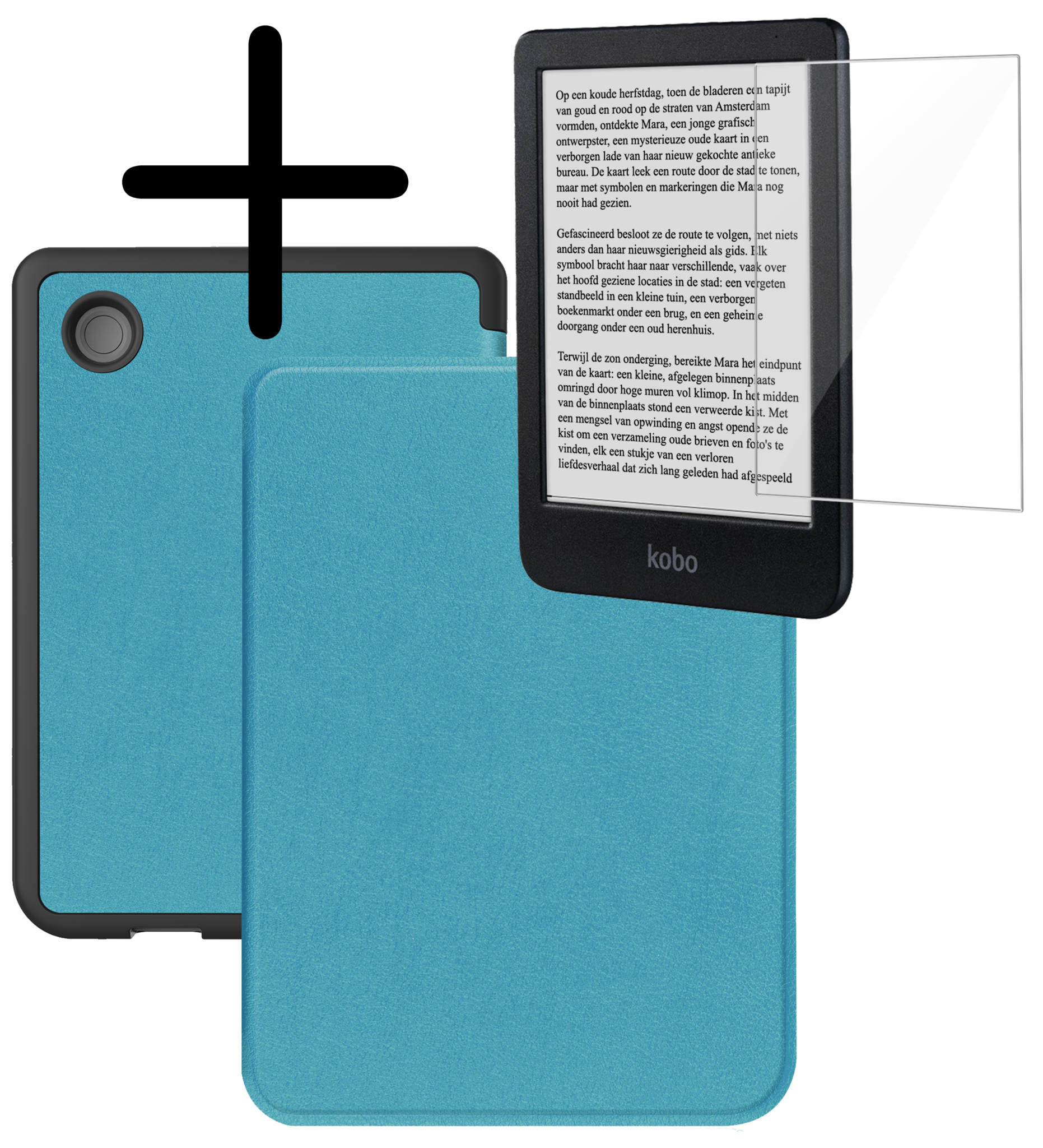 BASEY. BASEY. Kobo Clara BW Hoesje Met Screenprotector - Turquoise