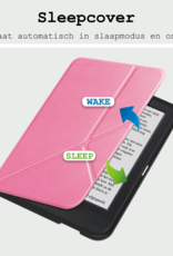 BASEY. BASEY. Kobo Clara BW Hoesje Trifold Met Screenprotector - Roze