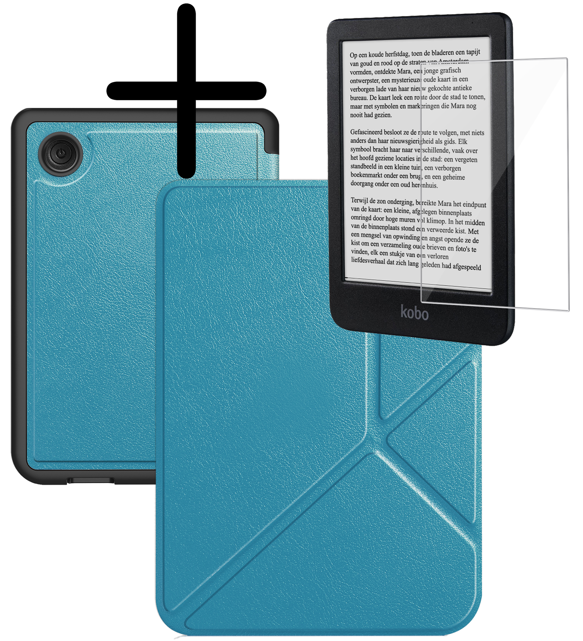 BASEY. BASEY. Kobo Clara BW Hoesje Trifold Met Screenprotector - Turquoise