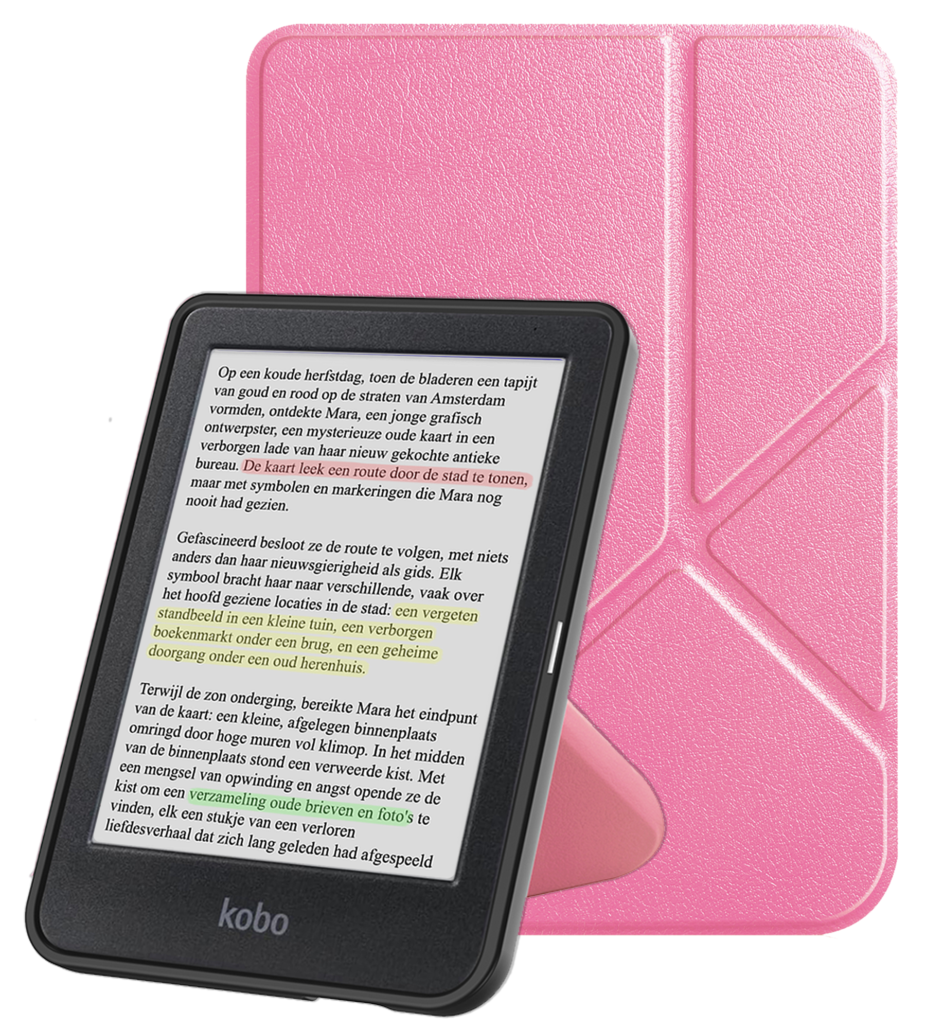 NoXx NoXx Kobo Clara Colour Hoesje Trifold - Roze