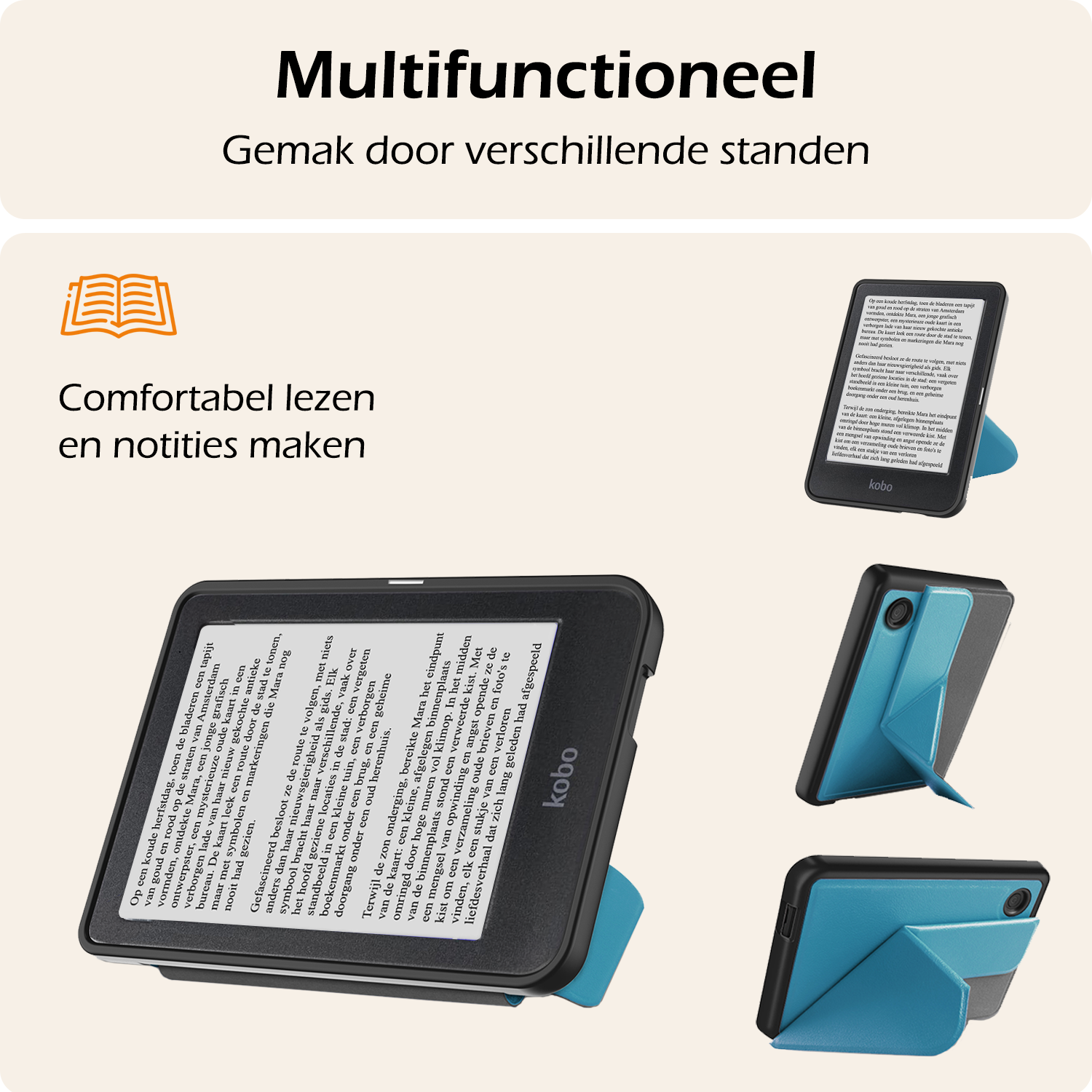 Nomfy Nomfy Kobo Clara BW Hoesje Trifold - Turquoise