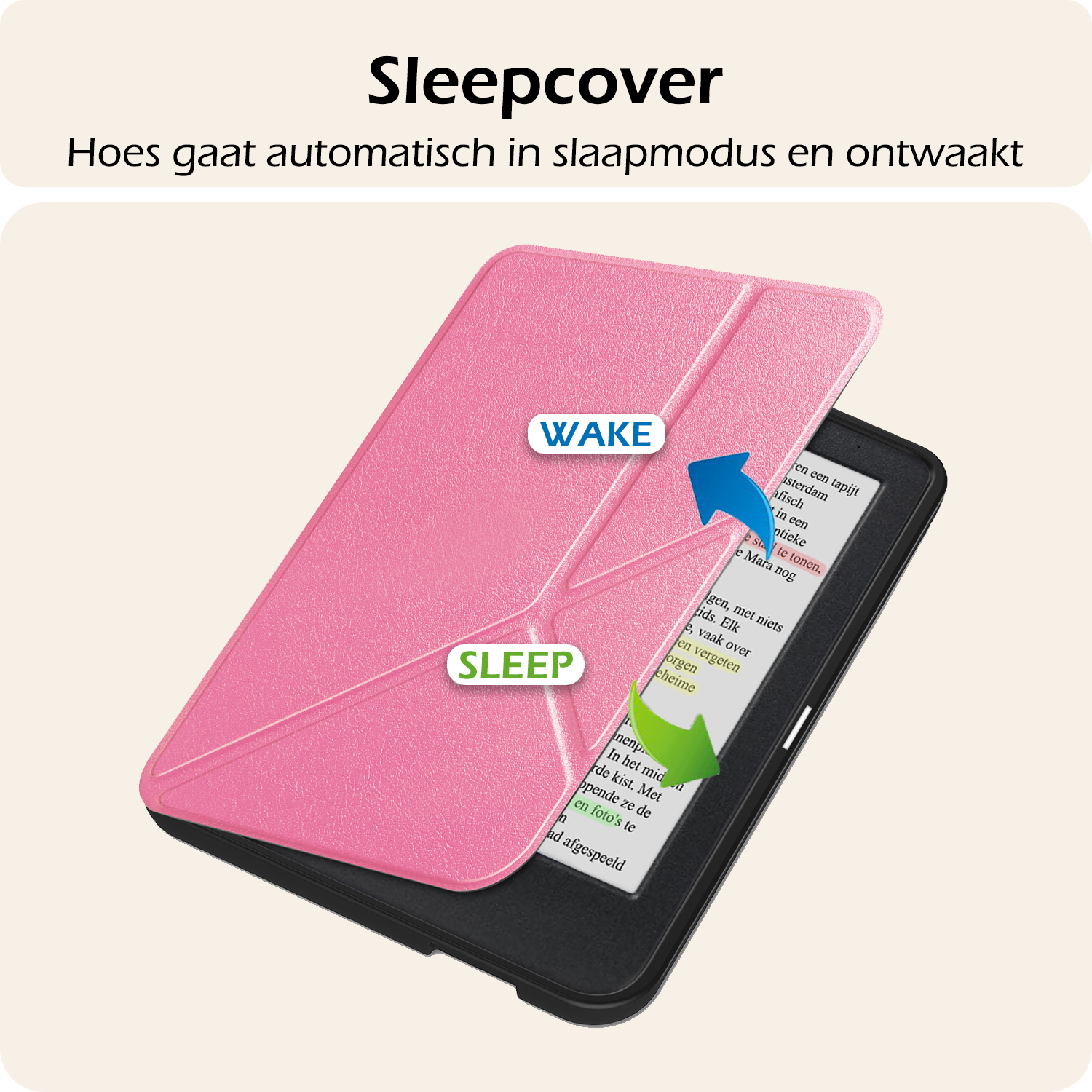 Nomfy Nomfy Kobo Clara Colour Hoesje Trifold - Roze