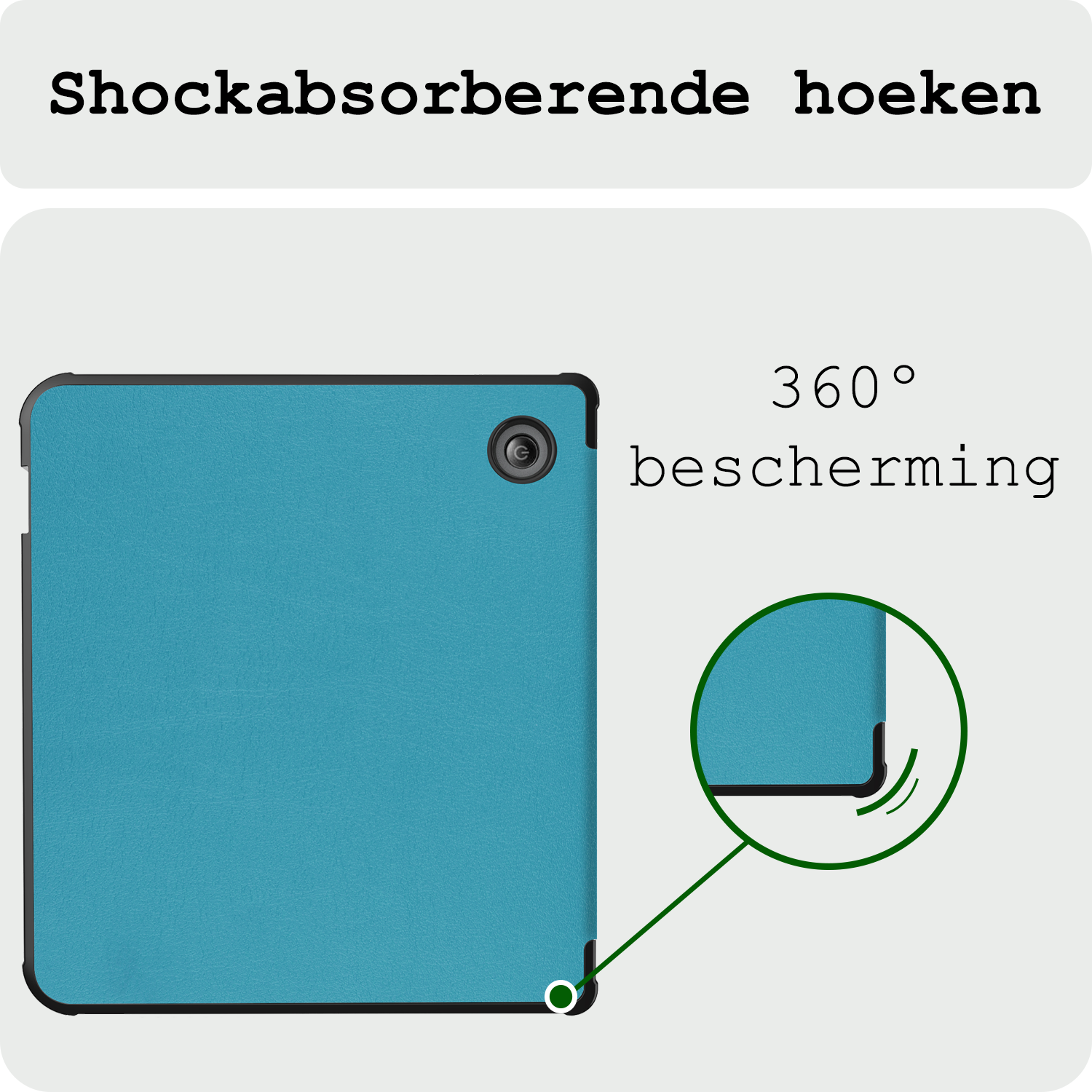 BASEY. BASEY. Kobo Libra Colour Hoesje Met Screenprotector - Turquoise