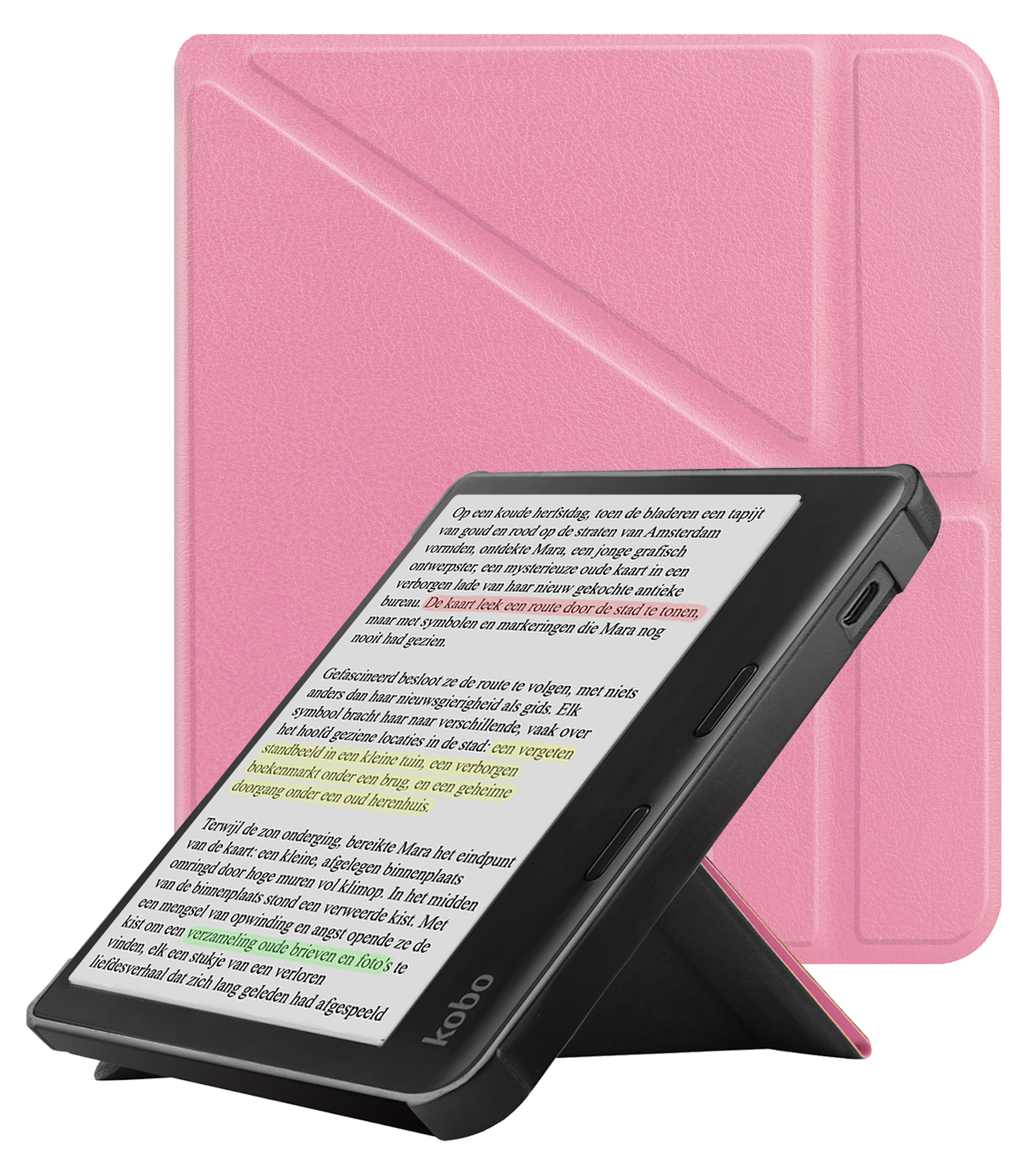 NoXx NoXx Kobo Libra Colour Hoesje - Roze