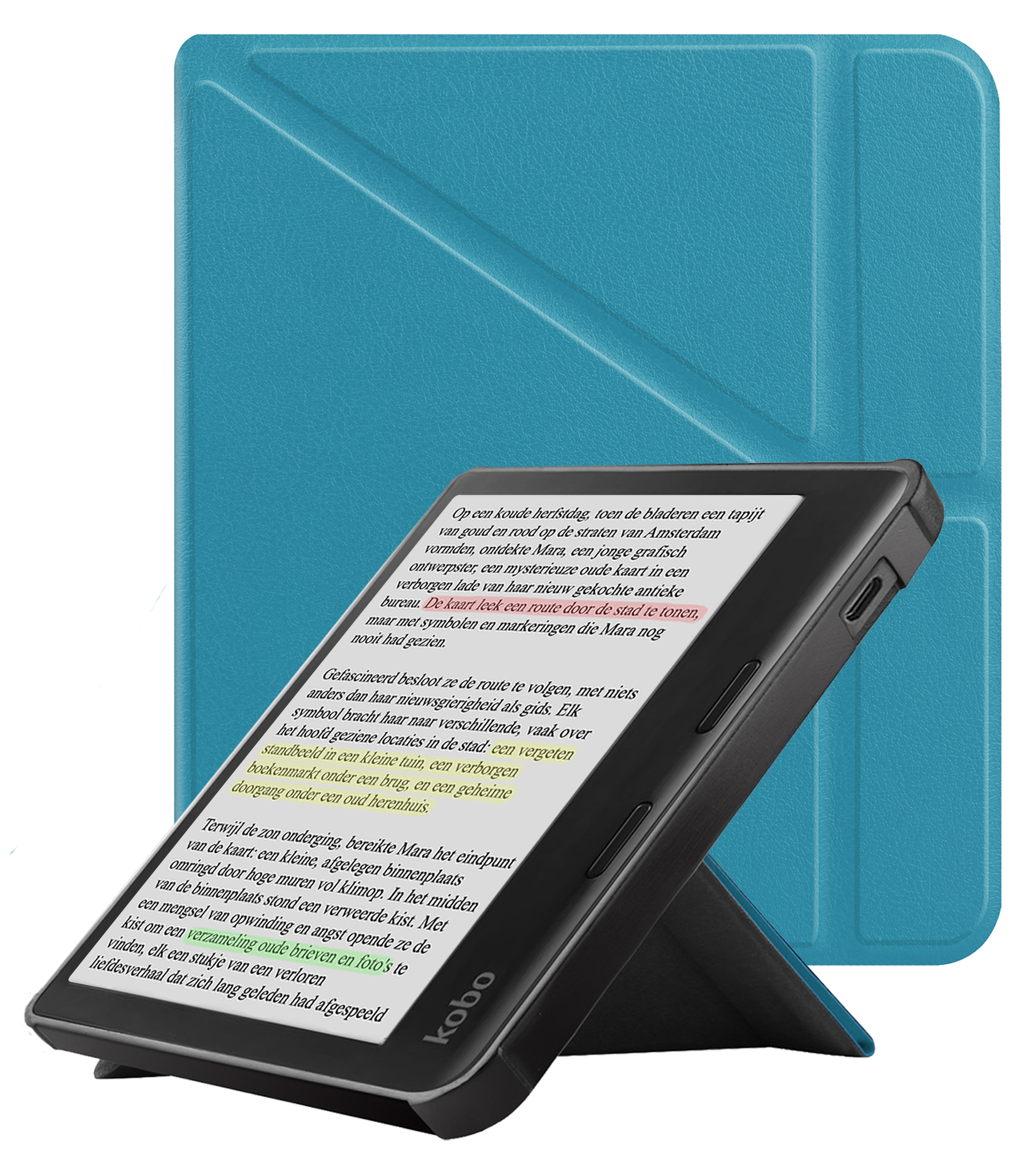 NoXx NoXx Kobo Libra Colour Hoesje - Turquoise