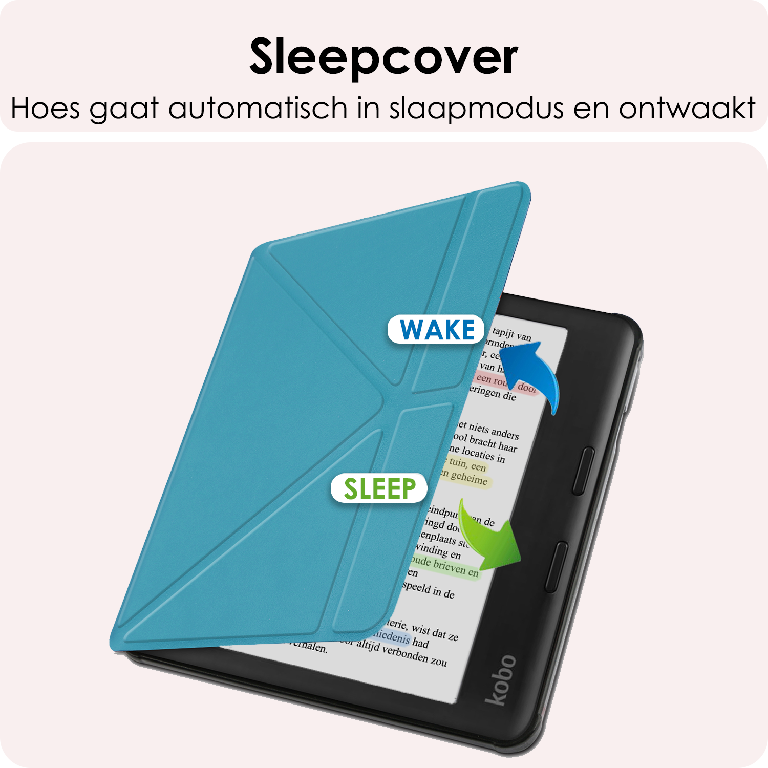NoXx NoXx Kobo Libra Colour Hoesje - Turquoise