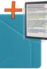 Nomfy Nomfy Kobo Libra Colour Hoesje Met Screenprotector - Turquoise