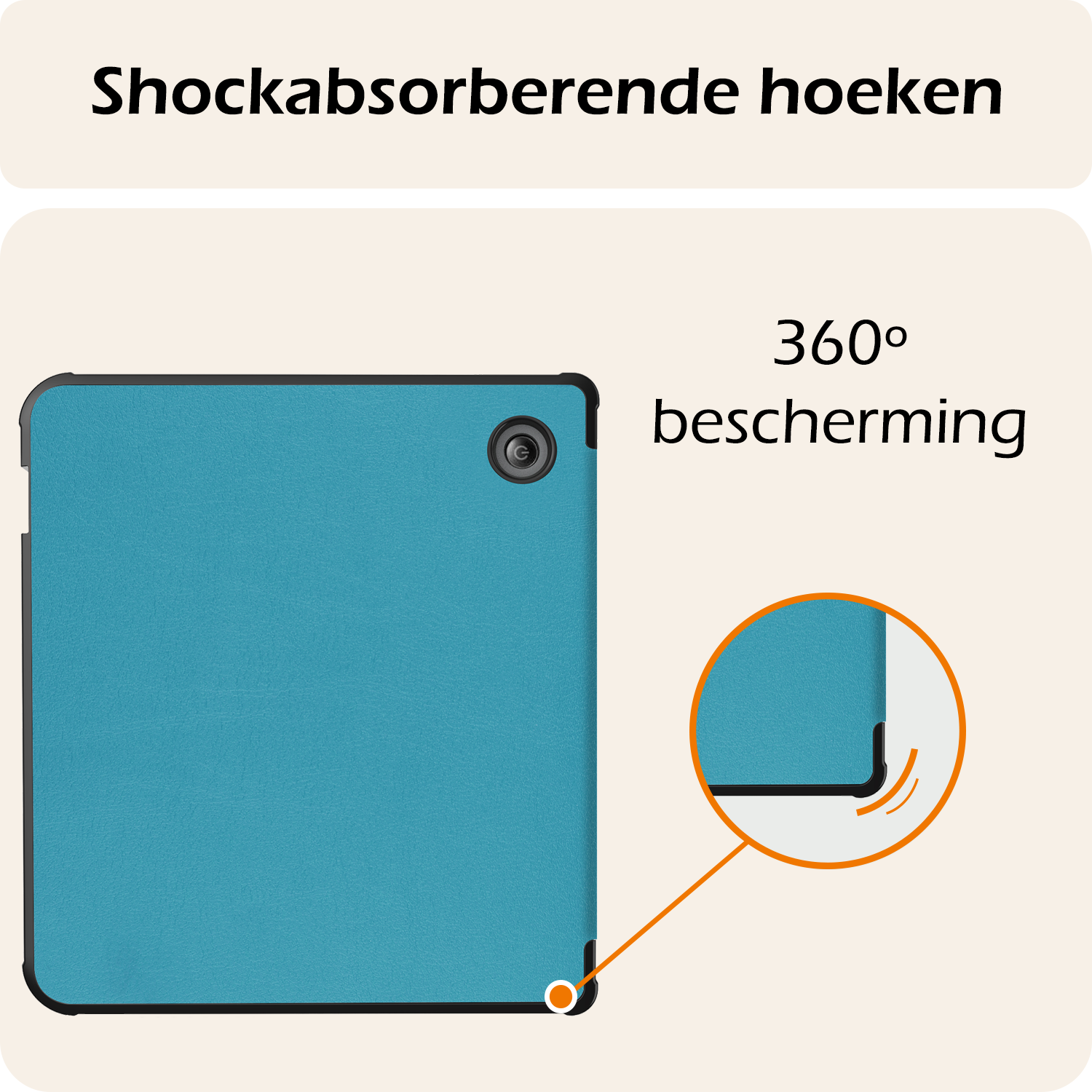 Nomfy Nomfy Kobo Libra Colour Hoesje Met Screenprotector - Turquoise
