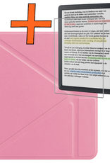 Nomfy Nomfy Kobo Libra Colour Hoesje Met Screenprotector - Roze