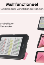 NoXx NoXx Kobo Clara Colour Hoesje Trifold Met Screenprotector - Roze