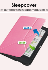 NoXx NoXx Kobo Clara Colour Hoesje Trifold Met Screenprotector - Roze