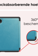 NoXx NoXx Kobo Clara Colour Hoesje Trifold Met Screenprotector - Turquoise