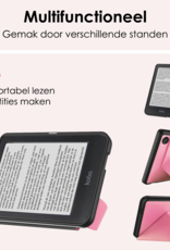 NoXx NoXx Kobo Clara BW Hoesje Trifold Met Screenprotector - Roze