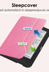 NoXx NoXx Kobo Clara BW Hoesje Trifold Met Screenprotector - Roze