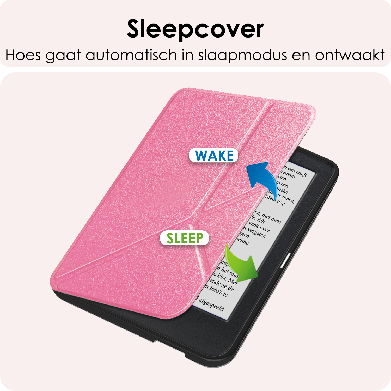 NoXx NoXx Kobo Clara BW Hoesje Trifold Met Screenprotector - Roze