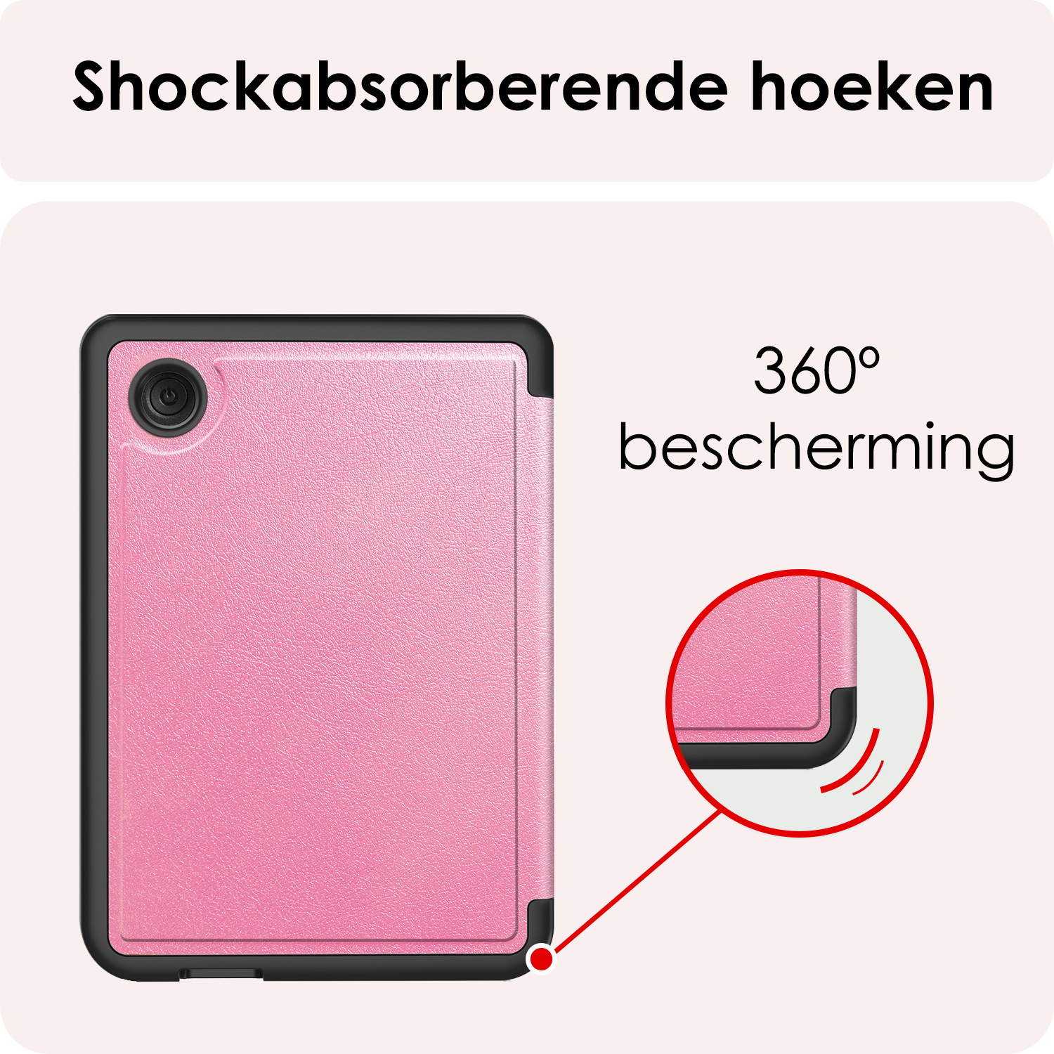 NoXx NoXx Kobo Clara BW Hoesje Trifold Met Screenprotector - Roze